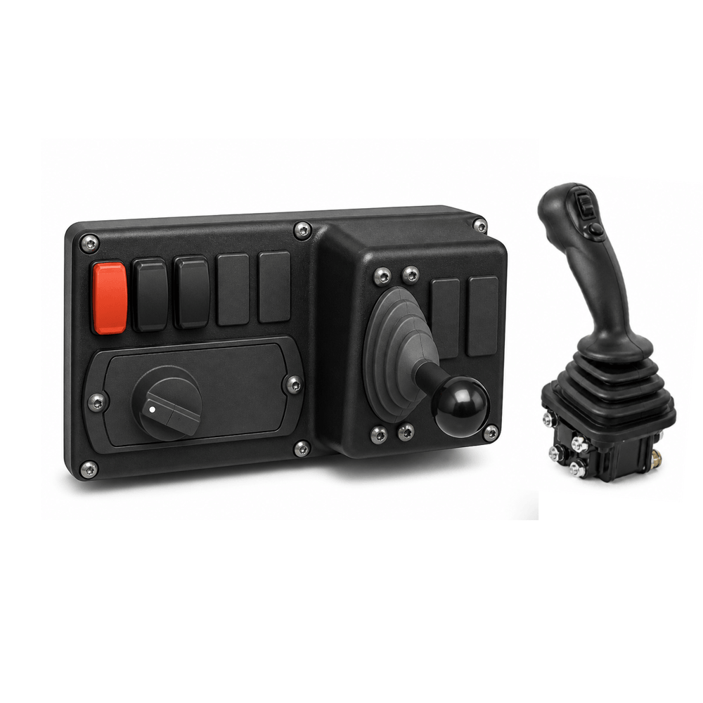 Dozer joysticks, switches, levers, and controls