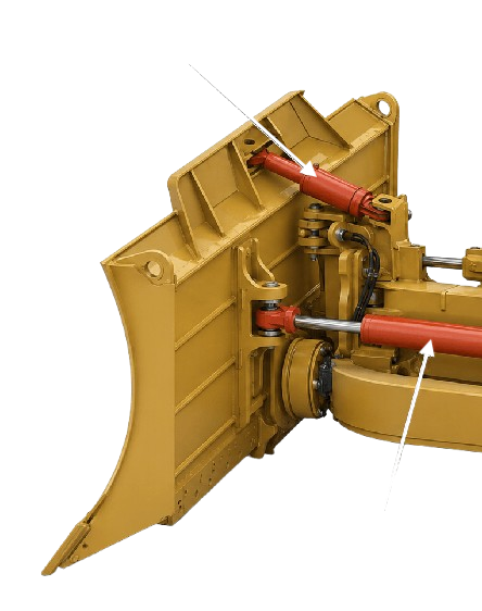 bulldozer blade tilt and angle hydraulics